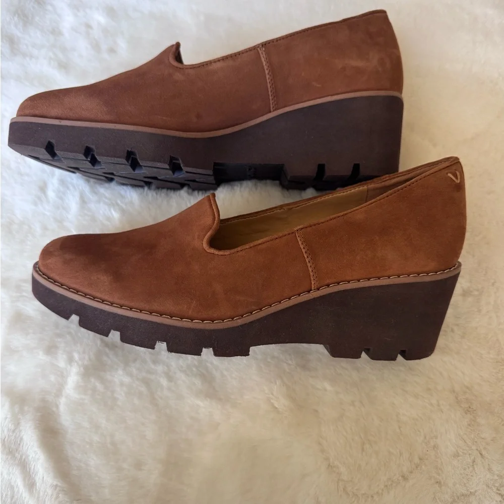Women’s Vionic Brown Suede Women's Willow Wedge Shoes Size 8 1/2 - Picture 3 of 6